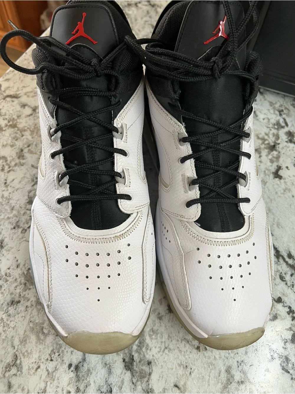 Keywords): Nike Jordan Point Lane ASW Black White University Red size 12